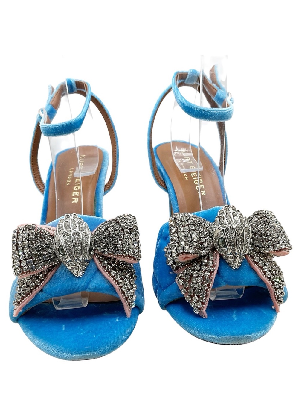 🆕{Kurt Geiger London} Kensington Bow Velvet Ankle-Strap Sandals